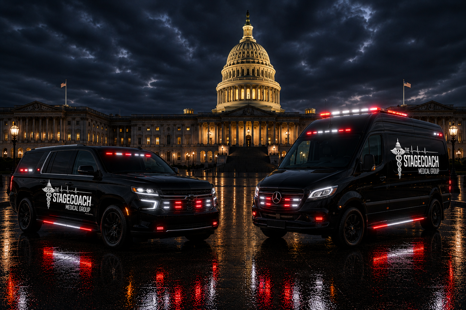 Stagecoach Medical Group response units at the U.S. Capitol